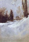 Valentin Serov Winter in Abramtsevo-A House china oil painting artist